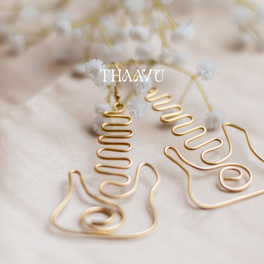 Guitar Brass Earrings